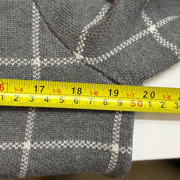 Banana Republic Windowpane Swing Cardigan Gray & White Double Breasted Size S - Picture 14 of 16